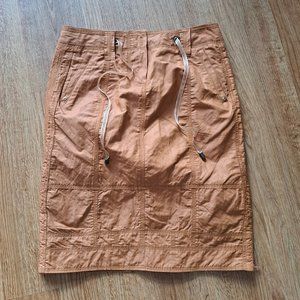 Etcetera Ruched Cargo Honeycomb Skirt - Size 2 NWT.
